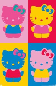 Hello Kitty Collage Quad Wall Poster 34" x 22