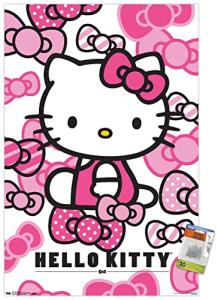 Hello Kitty Bows Wall Poster with Pins