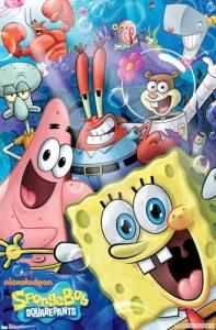 SpongeBob Joy Wall Poster - Unframed Decor 34" x 22