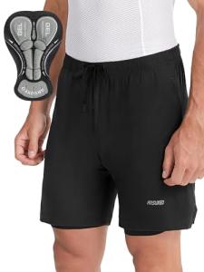Men's Loose Fit Padded Bike Shorts - Black