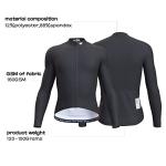 Wulibike Men's Black Breathable Cycling Jersey XL