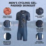 Men's Gel Padded Cycling Skinsuit Bib Shorts