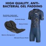 Men's Gel Padded Cycling Skinsuit Bib Shorts