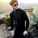 Wulibike Men's Black Breathable Cycling Jersey XL