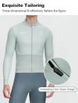 INBIKE Men's Long Sleeve Cycling Jersey, Light Green
