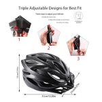 Lightweight Waterproof Bike Helmet with Visor and Snood