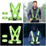 High Visibility Reflective Vest with Wristbands