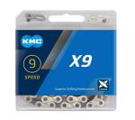 KMC X9 9-Speed Silver Bike Chain - 114 Links
