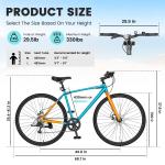 NAIZEA 700C Retro Aluminum Hybrid Bike for Adults