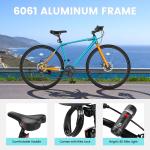 NAIZEA 700C Retro Aluminum Hybrid Bike for Adults