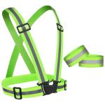 High Visibility Reflective Vest with Wristbands