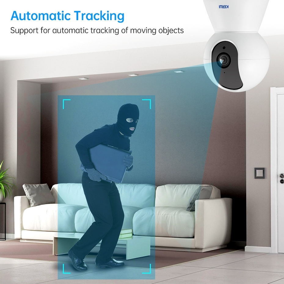 Smart WiFi Indoor Security Camera with Tracking