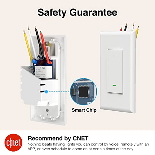 OHMAX Smart WiFi Light Switch Pack of 4