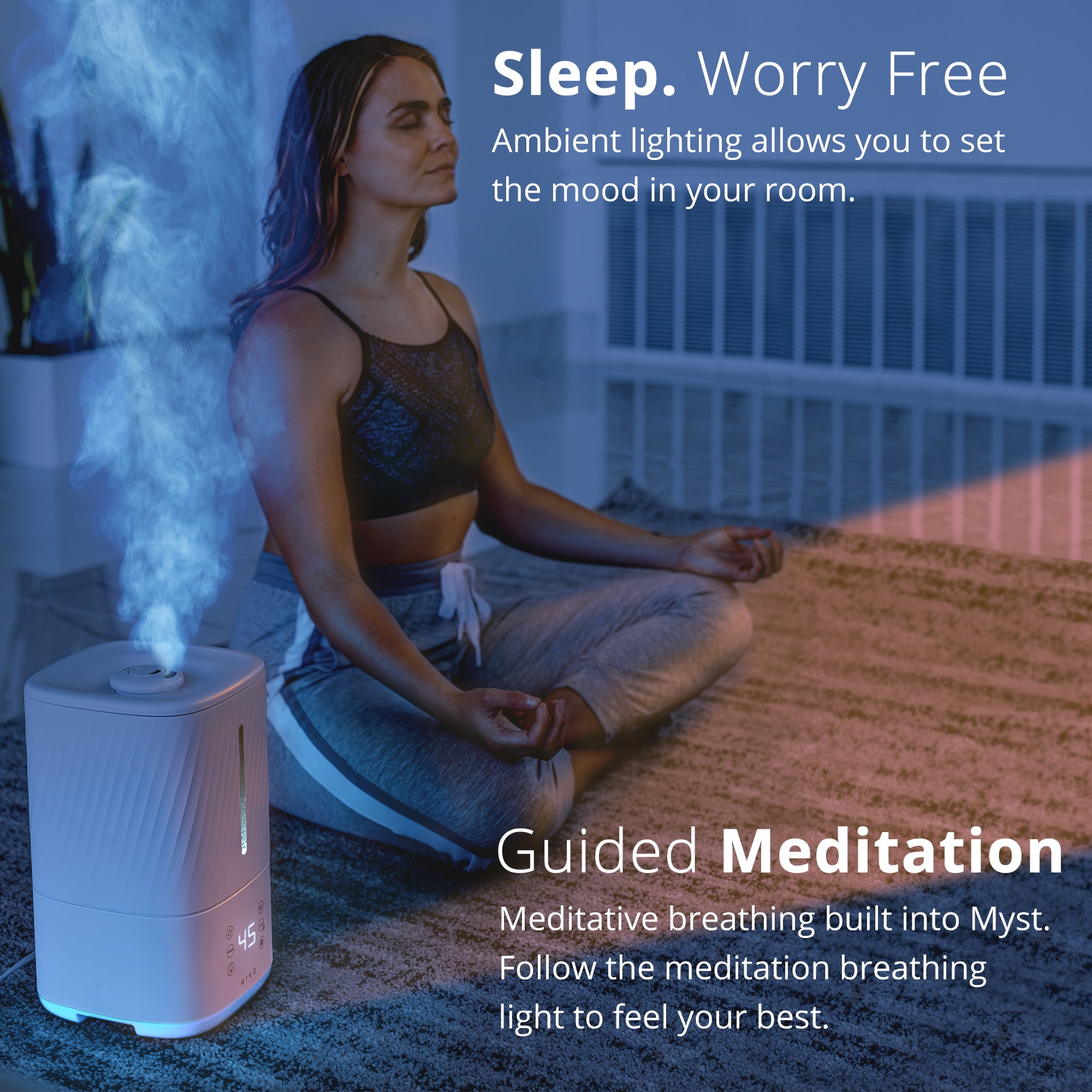 Smart Miko Bedroom Humidifier with Essential Oils