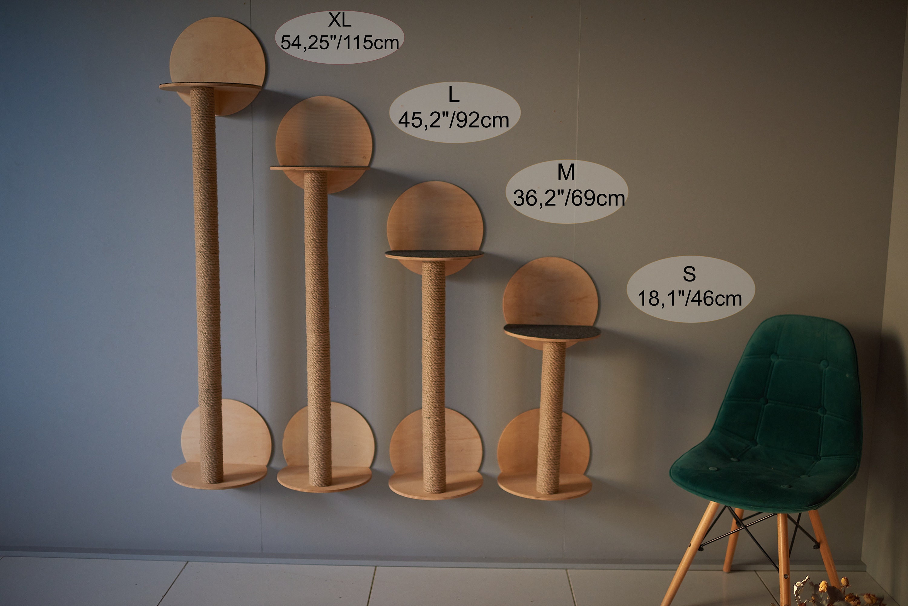 Modern Cat Wall Tree Scratcher and Shelf