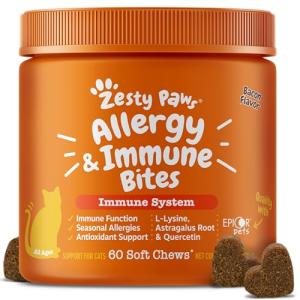 Zesty Paws Cat Allergy Relief Soft Chews - Bacon