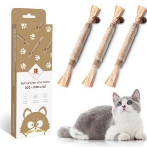 Natural Silvervine Sticks for Cats - Chew & Play