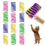 30 Pack Colorful Cat Spring Toys for Fun