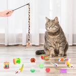 33-Piece Retro Interactive Cat Toy Pack