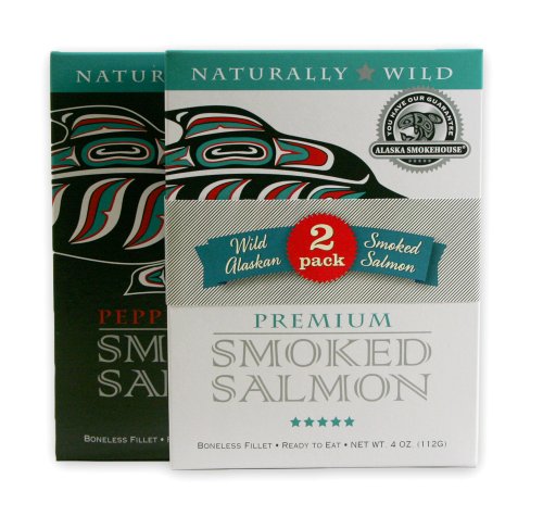 Alaska Smokehouse Wood Crate: Smoked Salmon & Garlic Fillet