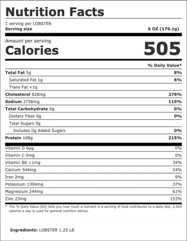 Fresh Cooked Maine Lobster | 9 Pieces | Seafood