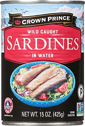 Crown Prince Sardines in Water, 12-Pack