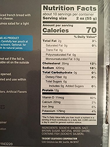 Trident Smoked Sockeye Salmon - Wild Alaskan Variety