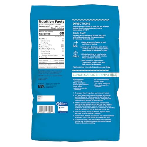 16/20 Count Shrimp, Tail On, 2lb Pack