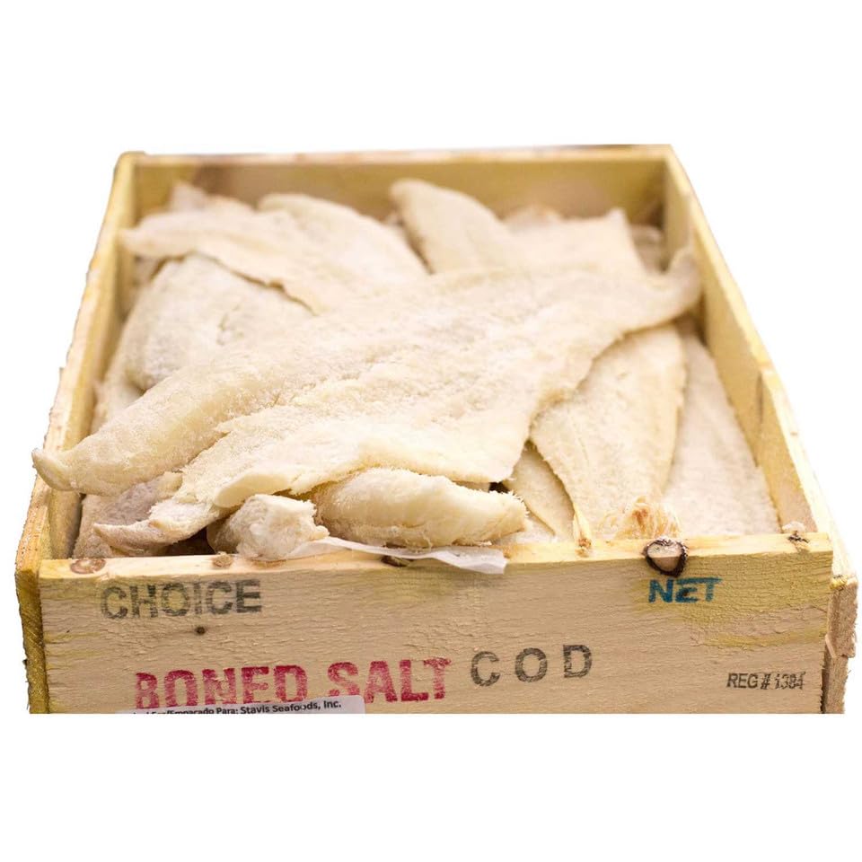 Canadian Wild Caught Boneless Baccala Salt Cod - 5 lbs