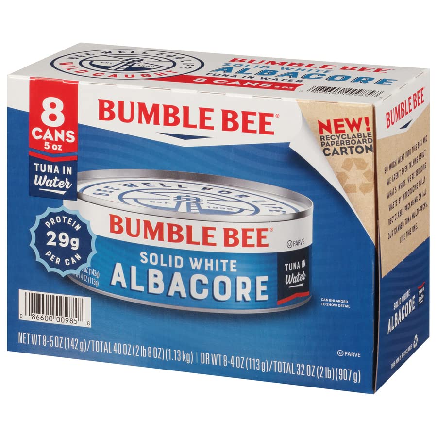 Bumble Bee Solid White Albacore Tuna 5 Oz, 8 Cans