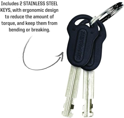 High Security U-Lock with Braided Steel Cable