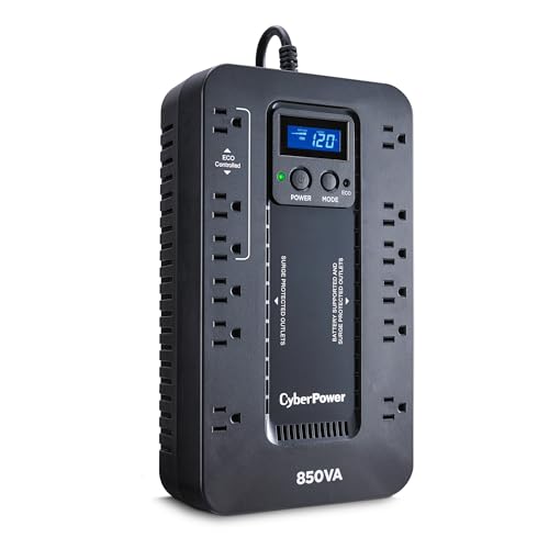 EC850LCD UPS Battery Backup and Surge Protector