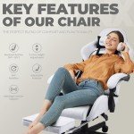 Ergonomic Gaming Chair with Massage and Footrest