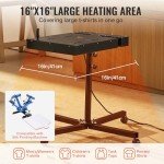 VEVOR 16"x16" 1800W Screen Printing Flash Dryer