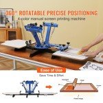 4 Color 2 Station Screen Printing Machine