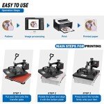 Topdeep 8-in-1 Heat Press Machine 15x15 Inch