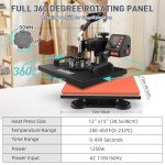 5 in 1 Swing Away Heat Press Machine