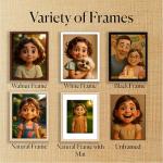 Personalized Pixar-Style Cartoon Portrait Wall Art