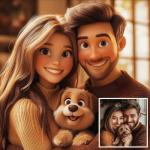 Personalized Cartoon Portrait Canvas Wall Art