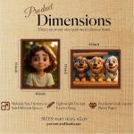 Personalized Pixar-Style Cartoon Portrait Wall Art