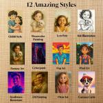 Personalized Pixar-Style Cartoon Portrait Wall Art