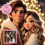 Personalized Cartoon Portrait Canvas Wall Art