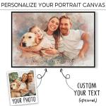 Personalized Watercolor Family Portrait Canvas Print
