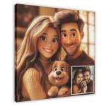 Personalized Cartoon Portrait Canvas Wall Art