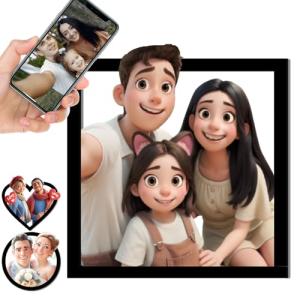 Personalized Cartoon 3D Photo Wooden Frame
