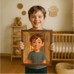 3D Cartoon Style Personalized Photo Portrait Art