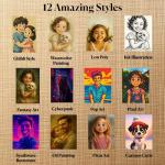 3D Cartoon Style Personalized Photo Portrait Art