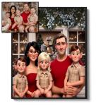 Personalized Cartoon Family Portrait Poster