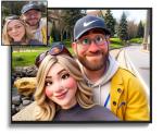 Personalized Cartoon Family Portrait Poster