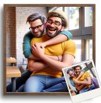 Personalized Cartoon Family Portrait Poster